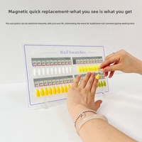 Présentoir magnétique professionnel portable pour 40 couleurs de vernis à ongles, tableau de couleurs acrylique amovible, outil de nuancier