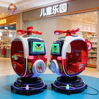 Juego Mecánico Infantil en Forma de Helicóptero, Operado con Monedas, con Movimiento Giratorio y Elevación, con Luces LED para Centros Comerciales