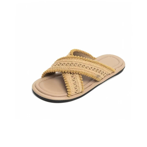 Nuevas Sandalias Planas Casuales de Verano 2026 para Mujer, Diseño Retro Tejido, de Algodón y Lino, con Tiras Cruzadas, Calzado Cómodo - Product Image 5