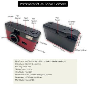 35mm Film Camera Reusable With Film, Compatible with 35mm Color Negative or B/W Film, Non-Disposable Camera with <b>Flash</b> - Product Image 5