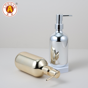 Longan all'ingrosso 500ml argento vuoto PET pompa Dispenser bottiglia per lozione Shampoo balsamo <span class=keywords><strong>sapone</strong></span> liquido per il lavaggio del corpo - Product Image 4
