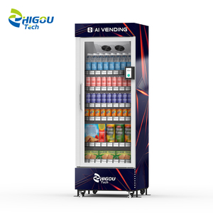 Distributeur automatique commercial personnalisé 24h/24, alimenté par l'IA, à accès libre, équipé de caméras intelligentes pour la vente de snacks et de boissons, avec paiement par pièces. - Product Image 1