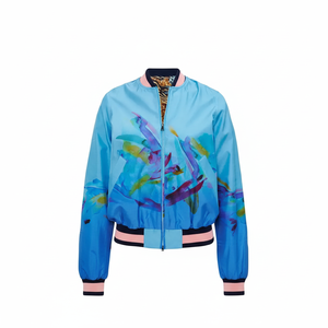 Veste pour femmes High Street Fashion Baseball Letterman Satin Varsity personnalisée imprimée directement à l'usine Prix bon marché Veste décontractée pour femmes - Product Image 1