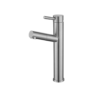 SANIPRO SS spazzolato piano piano piano piano lavabo rubinetti miscelatore <span class=keywords><strong>rubinetto</strong></span> <span class=keywords><strong>bagno</strong></span> <span class=keywords><strong>rubinetto</strong></span> estraibile <span class=keywords><strong>lavandino</strong></span> <span class=keywords><strong>con</strong></span> Pull Down spruzzatore - Product Image 2