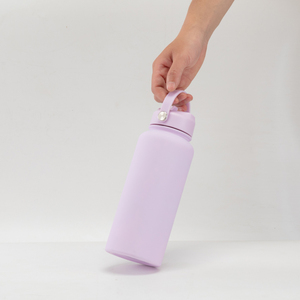 Bouteilles d'eau de sport insultées à double paroi incassables classiques de 1000ml respectueuses de l'environnement avec logo personnalisé - Product Image 4