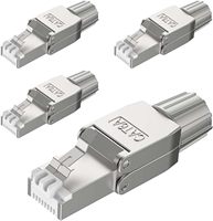 Connecteur Ethernet RJ45 CAT6A à fiche modulaire sans outil, équipement de fibre optique FTTH, adaptateur 8P8C M12 avec placage or 3U