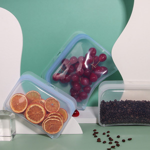 Custom Wholesale Transparent Freezer Safe Leakproof Eco Friendly Reusable Silicone Waterproof Food Storage <b>Bags</b> - Product Image 4
