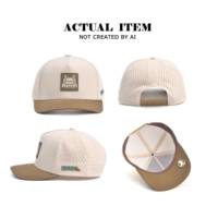 Casquette de baseball personnalisée à 5 panneaux avec logo brodé, imperméable, visière incurvée, casquette de golf perforée, casquette snapback, Gorras