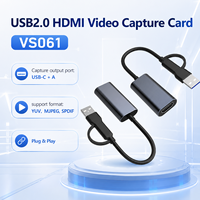 Tarjeta Capturadora de Video USB2.0 HDMI, Entrada 1080P*60Hz, 4K*30Hz, USB-C+USB-A, Plug&Play, Chip MS2109 para Win/Mac/Linux/Android