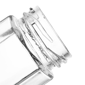 Mini bocaux en verre à vis hexagonale 6oz 180ml avec couvercles boutons noirs - Product Image 3