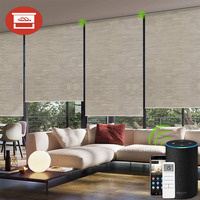 Persianas Enrollables Motorizadas, Cortinas Enrollables Eléctricas, Protección Solar, Tela Impermeable Opaca para Oficinas, Hoteles y Proyectos
