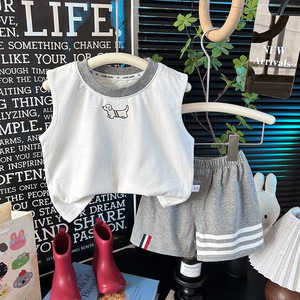 Set Gilet in Cotone per Bambini 2026, Nuovo Stile Estivo, Canotta Senza Maniche per Neonati e Bambini, Top a Righe - Product Image 2