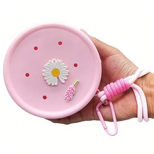 Silicone Cosmetic Bag with Holes and Openings, Portable <b>Lipstick</b> Organizer DIY Decorative Removable Coin Purse - Product Image 2