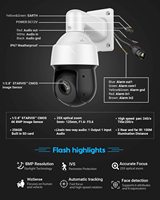 Vikylin Security Mirrorless Camera 4K 360 Degree 25x Optical Zoom 8MP Auto Tracking Night Vision Memory Card POE PTZ Camera