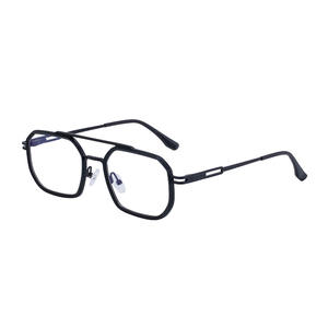 Lunettes de soleil carrées en métal pour homme KSL-98278, protection UV400, monture marron, verres PC, charnière à ressort - Product Image 1