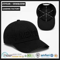 Casquette de baseball personnalisée avec broderie 3D, 6 panneaux, en coton, avec détails de fil barbelé gothique, noire, à fermeture snapback, OEM ODM, casquette publicitaire pour équipe