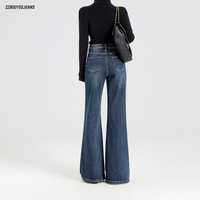 Jean droit en denim délavé turc Black Label, nouvelle collection automne, taille haute, amincissant, évasé, fuselé, coupe régulière