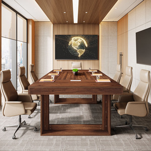 Large Modern Wooden Steel Plastic Conference <b>Table</b> <b>Office</b> Meeting Room Boardroom Cable Management Cabinet Base High Quality - Product Image 4