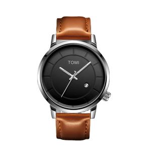 <span class=keywords><strong>Montre</strong></span>-bracelet à quartz pour homme TOMI T101, design simple et élégant, cadran rond, bracelet en cuir, usage quotidien, vente en gros - Product Image 5