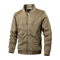 Veste bomber décontractée en polyester fin pour le printemps et l'automne, coupe ajustée, style streetwear polyvalent