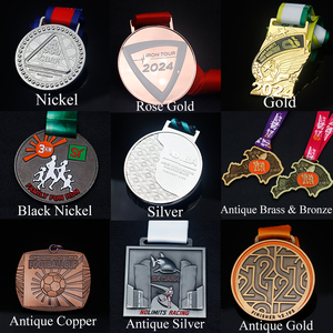Medallas de fabricante personalizadas de esmalte blando y duro, en oro, plata y bronce, para ganadores de boxeo, maratón, ciclismo, guantes, premios de club, con cordón - Product Image 3