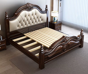 American and European New Style Royal Luxury Double Twin Storage King Beds Frame Solid Wood <strong>Headboards</strong> for <strong>Queen</strong> - Product Image 2