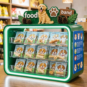 Exhibidor de Acrílico LED de 3 Niveles Personalizado de Fábrica, Exhibidor de Alimentos para Perros, Soporte de Exhibición para Golosinas para Mascotas - Product Image 1