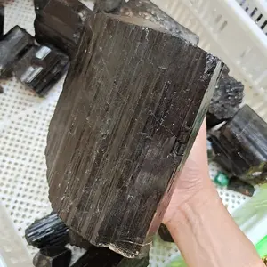 대량 도매 자연 큰 블랙 원시 거친 전기석 바위 석영 크리스탈 치유 돌