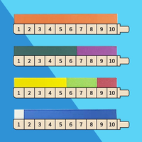 Barres de fractions imprimées Cuisenaire multicolores en EVA souple, non magnétiques et lavables pour la pratique de la comptabilité de base