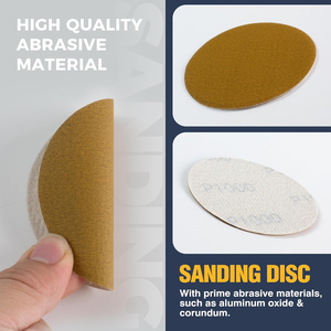 Amplas kait <span class=keywords><strong>3</strong></span> inci 40-1000 grit amplas Orbiotal Sander disc untuk menggiling untuk pertukangan kayu aplikasi batu logam otomotif - Product Image 6