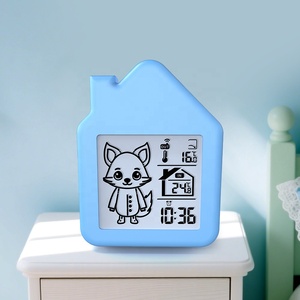 Nhiệt kế trong nhà và ngoài trời, nhắc nhở mặc quần áo với mô hình hoạt hình, nhắc nhở xu hướng nhiệt độ, đồng hồ kỹ thuật số - Product Image 4