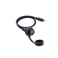 Conectores USB 2.0 Hembra M20 Impermeables, Cable Hembra a Macho de 90 Grados, 0.3m, Carcasa de Nylon PA66 para Aplicaciones Automotrices