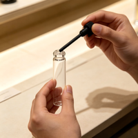 Vente en gros de flacons d'échantillons de parfum MiniGlass de 1 ml, 2 ml, 3 ml avec bouchon noir à bâtonnet pour parfum, huile essentielle, aromathérapie