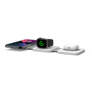 <span class=keywords><strong>Chargeur</strong></span> de voyage rapide magnétique sans fil OEM 15W 3 en 1 <span class=keywords><strong>chargeur</strong></span> pliable pour IWatch - Product Image 2