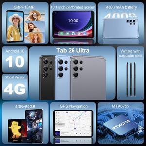 Tablet PC Tab 26 Ultra de <span class=keywords><strong>10</strong></span>.1 pulgadas con 4G LTE, 4GB+<span class=keywords><strong>64GB</strong></span>, Android <span class=keywords><strong>10</strong></span>, MTK6755 Octa Core, función de llamadas. - Product Image 5