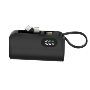 Nhỏ gọn di động 5000mAh mô hình mới điện thoại di động kho báu sạc viên nang Type-C 10W gan công nghệ ẩn đôi cắm in - Product Image 1