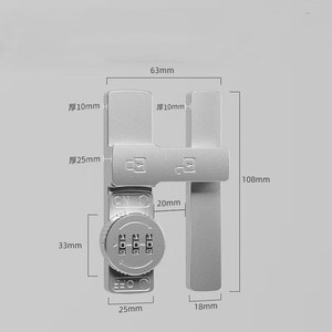 Heavy Duty 90 grados 180 grados aleación de zinc deslizante noctilucencia combinación privada cerraduras de puerta de Granero - Product Image 5