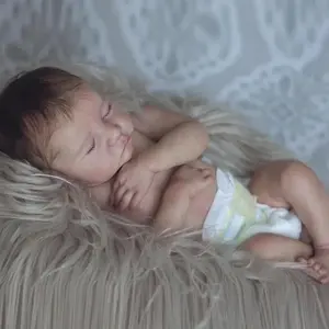 Lifelike Dormir Recém-nascidos Bonecas Vivo Barato Grátis Menino Realista Vinil Corpo Inteiro Bebes De Silício Reborn