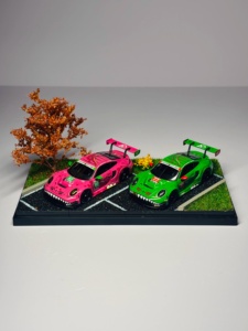 Vitrina de exhibición de escena de estacionamiento 1/64, base de microdiorama para modelos de coches a escala MiniGT <span class=keywords><strong>Hot</strong></span> <span class=keywords><strong>Wheels</strong></span>, caja de almacenamiento, adorno decorativo de escritorio - Product Image 4