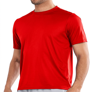 T-shirt de sport respirant à séchage rapide pour homme, jersey uni 180 grammes, 100% coton, manches courtes, col rond, idéal pour la gym et la course à pied - Product Image 2
