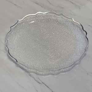 HONGSHENGYUAN Eco-Friendly Clear PP <b>Plastic</b> Irregular Edge Charger Transparent Plate <b>Tray</b> Modern Design Wedding Table Decoration - Product Image 5