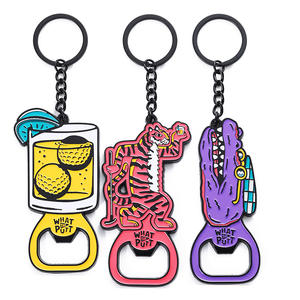 Abridor de Botellas Personalizado con Diseño de Animal Divertido <span class=keywords><strong>en</strong></span> 3D, Llavero Abridor de Botellas de Aleación de Metal Esmaltado con Logotipo Personalizado - Product Image 1