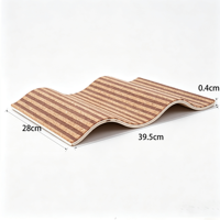 Griffoir vertical modulaire pour chat, luxueux, durable, remplaçable et écologique, design ondulé ; fabriqué en liège recyclé