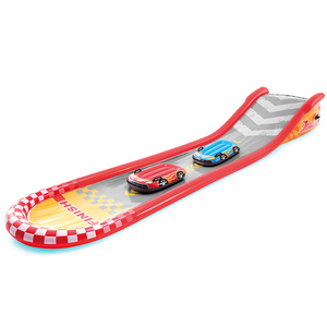 <span class=keywords><strong>INTEX</strong></span> 57167 Kids Racing Fun Slide Park Water Play Center Niños Soft Large interior Jumping Bouncy Tobogán acuático inflable - Product Image 1