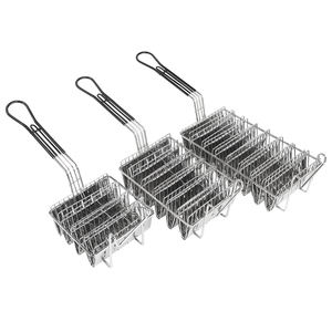 Stock Best Selling Mexican Deep Fryer Taco Shell Rectangular Fry Wire Basket con mango de plástico para <span class=keywords><strong>restaurante</strong></span> de <span class=keywords><strong>comida</strong></span> rápida - Product Image 6
