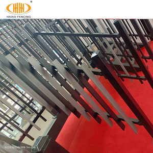 Valla <span class=keywords><strong>de</strong></span> listón horizontal <span class=keywords><strong>de</strong></span> aluminio con veranda comercial, cercado <span class=keywords><strong>de</strong></span> aluminio <span class=keywords><strong>de</strong></span> metal decorativo para México - Product Image 4