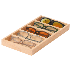5-Khe Cắm Tre Gỗ Kính Mắt Kính Kính Mát Hộp Lưu Trữ Trường Hợp Khay Hiển Thị Tổ Chức Hộp Chủ Như Nhà Văn Phòng Trang Trí Nội Thất - Product Image 1