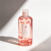 Gel Douche Rose Naturel Parfum Longue Durée Hydratant Lissant Lavant Corporel OEM en Gros
