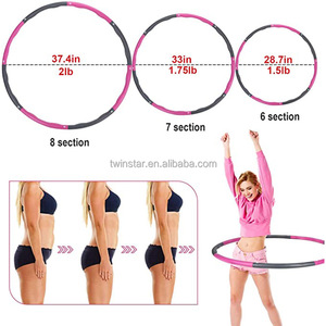 Vendita calda 8 sezioni <span class=keywords><strong>Hula</strong></span> Hoops ponderati staccabili per la perdita di peso degli adulti - Product Image 6