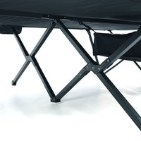 Lit de camping pliable portable Hitree Steel pour adultes, personnalisable, simple ou double, pour la plage, la randonnée